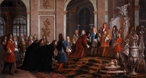 Herstel aan Koning Lodewijk XIV door de Doge van Genua 17e eeuw