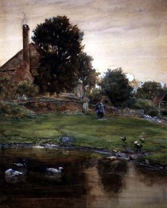 De eendenvijver door Claude Hayes