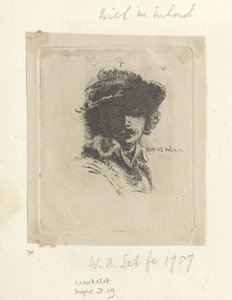 Zelfportret met Saskia: alleen Rembrandt door Claude Henri Watelet