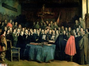 De eedaflegging van de ratificatie van het Verdrag van Münster, 15 mei 1648, c.1837