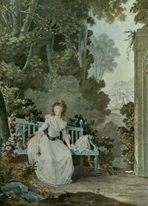 Madame Dugazon door Claude Jean Baptiste after Hoin