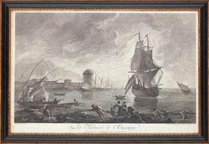Franse staalgravures door Claude Joseph (after) Vernet