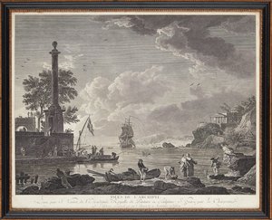 Franse staalgravures door Claude Joseph (after) Vernet