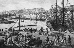 Oude haven van Toulon, gezien vanaf de kwartiermeestersopslag, serie 