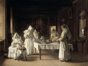 Diner in het Hospice van Beaune, Frankrijk
