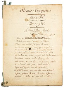 Manuscript van "Alceste"