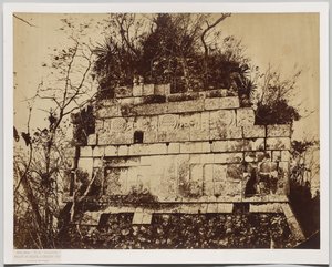 Paleis van het Circus in Chicen-Itza (bas-reliëf van tijgers) door Claude Joseph Désiré Charnay