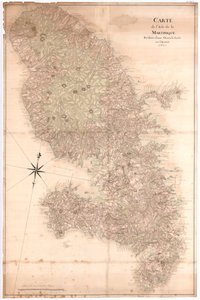 Kaart van het eiland Martinique, verkleind van een grote gemaakt in het jaar 1763, nd [1797] (manuscript)