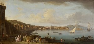 Napels, een uitzicht op de baai vanuit het zuiden, c.1742