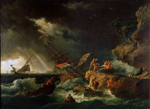Storm op zee, 1740s