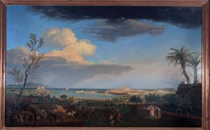 De haven van Antibes in de Provence, 1756 door Claude Joseph Vernet