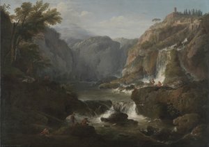De watervallen bij Tivoli door Claude Joseph Vernet