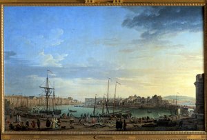 Uitzicht op de haven van Dieppe