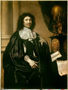 Portret van Jean Baptiste Colbert (1619-1683), Minister van Lodewijk XIV. Schilderij door Claude Lefebvre (1666)