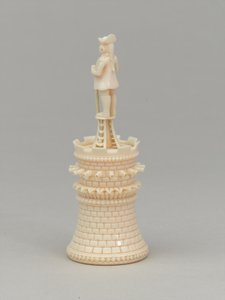 Witte toren, schaakstuk, India door Claude Lefebvre
