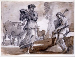 Plattelandsdans door Claude Lorrain