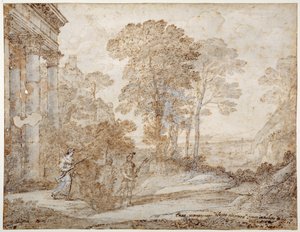 De ontmoeting tussen Venus en Aeneas, c.1678 door Claude Lorrain