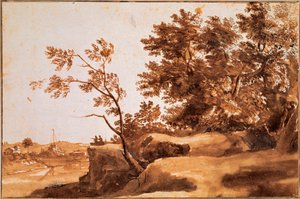 "Landschap aan de Tiber met Castel Sant