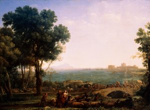 Slag op de brug, Slag tussen keizers Maxentius en Constantijn, 1655 door Claude Lorrain