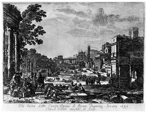 Campo Vacino door Claude Lorrain