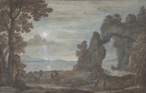 Kustzicht met Perseus en de oorsprong van koraal