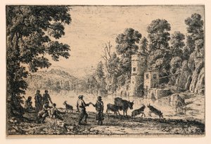 Dans aan de rivier door Claude Lorrain