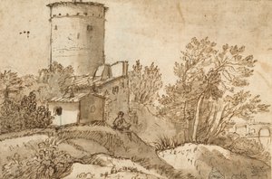 Boerderijgebouwen bij de Tiber, 1663