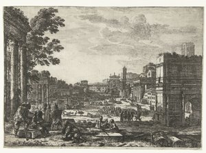 Forum Romanum te Rome door Claude Lorrain