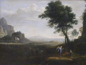 Duits: Hagar und Ismael in der Wüste Hagar en Ismael in de woestijn