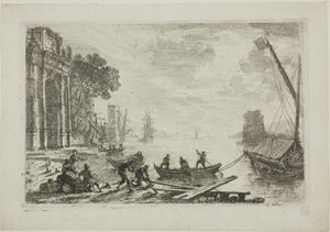 Haven Scène met Opkomende Zon door Claude Lorrain