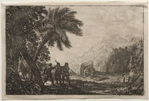 Landschap met bandieten door Claude Lorrain