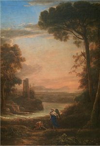 Landschap met Tobias en de engel, 1639-1640