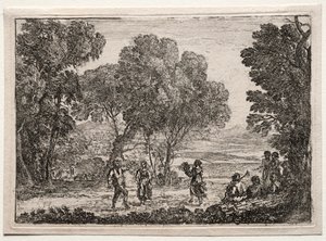 Landschap met een landelijke dans Kleine Plaat, ca. 1637