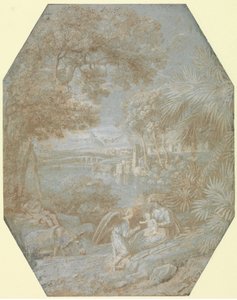 Landschap met de rust tijdens de vlucht naar Egypte, 1645