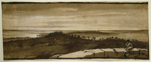 Panorama vanaf de Sasso door Claude Lorrain