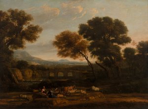 Pastoraal landschap door Claude Lorrain