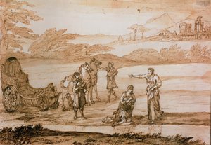 St. Philip doopt de Eunuch, 1677 door Claude Lorrain