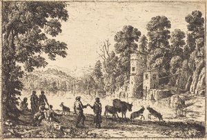 De Dans aan de Rivieroever door Claude Lorrain