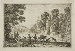 De dans aan de rivier door Claude Lorrain