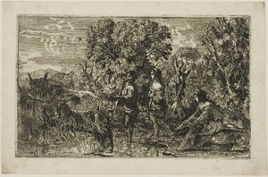 De doorwaadbare plaats door Claude Lorrain