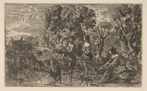 De doorwaadbare plaats, 1634 door Claude Lorrain