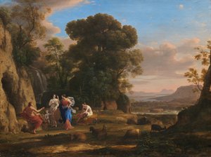 Het oordeel van Parijs, 1645-1646 door Claude Lorrain