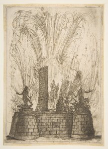 De Ronde Toren Gebroken om het Standbeeld van de Koning van de Romeinen te Onthullen