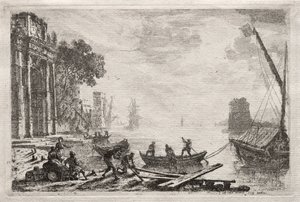 De zonsondergang door Claude Lorrain