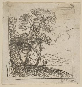 De twee landschappen rechter boom door Claude Lorrain