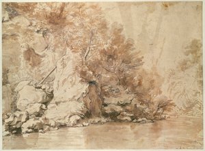 Een Studie voor een Landschap door Claude Lorrain
