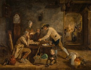 De damspelers, 1844 door Claude Lorraine R.W Nursey