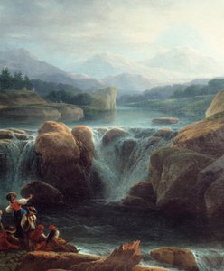 De Waterval (detail) door Claude Louis Chatelet