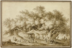 Uitzicht op de Beroemde Kastanjeboom van de Etna, genaamd Centum Cavalli door Claude Louis Chatelet