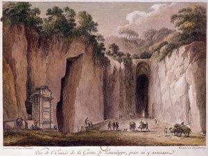 Uitzicht op de grot van Pausilippe (Posillipo) (of 